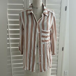 Striped Button-Up Shirt